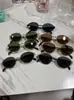 Óculos de Sol Metálicos Ovais Pequenos Transfronteiriços, Óculos de Sol Modernos para Mulheres, Viseiras Solares de Alta Qualidade, Óculos para Transmissão ao Vivo Douyin, Dropshipping