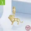 Yinziyun Original Plata de Ley S925 Colgante de León Accesorios de Joyería Confianza y Sabiduría Animales Cuentas para Pulsera DIY
