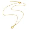 Collar de mujer con forma de gota de titanio chapado en oro de 18 quilates, con efecto de explosión transfronterizo, que conserva el color. Joyas informales que combinan con todo. Accesorios para mujer.