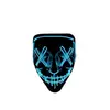 Casco Cyberpunk Máscara Luminosa Máscara Cyberpunk Tira de Luz Fría Máscara de Cara de Fantasma Máscara de Cosplay Venta al por Mayor