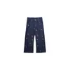 Jeans bordados estilo americano Yuyi para mujer, nueva colección de otoño, pierna ancha holgada, adelgazantes, tiro bajo, pantalones rectos hasta el suelo 23001