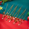 Calcetines de Santa Claus Transfronterizos Europeos y Americanos Cascabeles de Caramelo Colgante de Aleación de Reno Collar Pulsera de Perlas Simple Versátil