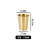 Taza de Cerveza de Acero Inoxidable 304 Taza para Jugo Bebida Fría Camping Restaurante Vaso de Agua de una Sola Capa Taza de Café Oro Moderno Simple