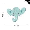 Parche Bordado de Elefante de Dibujos Animados con Logo de Computadora Yuanda Parche Bordado Parche de Bordado Accesorios para Ropa Zapatos y Sombreros DIY Accesorios Parche de Tela