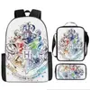 Mochila Escolar Harry Potter de Tres Piezas Mochila Casual para Hombres y Mujeres Mochila para Estudiantes Impresa de Gran Capacidad Mochila para Exteriores
