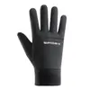Luvas Externas para Homens Ciclismo Outono e Inverno Quente Forradas com Fleece Tela de Toque à Prova de Vento Esportes Luvas de Dirigir Pesca Vazamento Dois Dedos