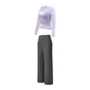 Conjunto de yoga para mujer, con un top ligero y transpirable de manga larga y leggings deportivos de secado rápido, perfecto para correr, entrenar y yoga