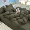 Juego de Cama de Cuatro Piezas, Ropa de Cama Fresca Doble, Funda de Edredón Individual para Dormitorio de Estudiantes, Juego de Tres Piezas, Funda de Edredón Antibacteriana Amigable con la Piel