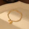 Joia de Mão Personalizada Estilo Chinês Novo Banhada a Ouro Real para Mulheres, Design de Nicho, Pulseira Cavalo Ano do Zodíaco, Pulseira Versátil