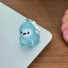 Llavero de Gelatina de Fantasma de Halloween Estéreo de Dibujos Animados Luminoso Colgante de Elfo Pareja Novia Accesorios para Mochila Escolar
