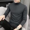 Oferta especial de liquidación marca de moda primavera y otoño camiseta de manga larga para hombre estilo ins corte ajustado cuello alto medio prenda interior para el otoño top cálido interior