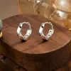 Pendientes Mobius de Plata Pura S999 para Mujer, Lujo Ligero, Gama Alta, Diseño de Nicho, Pendientes Exquisitos y Versátiles