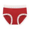 Ropa interior de algodón 10A antibacteriana y cómoda de cintura media para mujer, sin costuras, transpirable, con ácido poliláctico, entrepierna extendida, bragas para niña