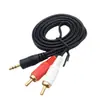 Cable de audio Ave línea a par de dos líneas 3.5 a 2 RCA cabeza de loto doble cable AUX conexión a altavoz de teléfono móvil 1.5 metros