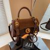 Bolso Pequeño Mate de Comercio Exterior para Mujer 2026 Otoño e Invierno Nuevo Estilo de Gama Alta Vintage Versátil Bolso Cruzado de Viaje