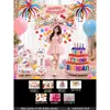 Decoración de Cumpleaños con Tablero KT de Hello Kitty, Set de Lluvia de Globos para Niños Bebés de 4 Años, Decoración de Escena de Fiesta de Gato KT de 5 Años
