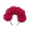 Cross-border Novo Natal Headwear Halloween Flor Cabelo Faixa Tecido Flor Festa Vestido Adereços Guirlanda