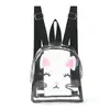 Mini Mochila de PVC Transparente de Alta Qualidade, Mochila Transparente de PVC com Aparência Premium, Grande Capacidade, Mochila Portátil Impermeável da Moda para Gatos