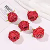 Rosa Queimada Simulada Material DIY Botão de Flor Flor Falsa Decoração de Caixa de Presente Arranjo de Casamento Adereços de Decoração de Flores