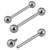 Tachuela de Titanio F136 de Doble Punta de Bola, Tachuela para Cartílago de Oído de Grado Implantable, Joyería para Piercing de Hueso de Oreja No Extraíble