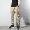 Calça de Trabalho Juvenil Estilo Primavera e Outono Marca Tendência Masculina Slim Fit Perna Afunilada Calça Casual Masculina Tendência Estilo Coreano Calça Jogger Calça Longa
