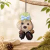 Boneca de Casca de Fruta Anã Natural Pingente Acabado DIY Tema Floresta Ornamentos de Cura Ruído Branco Hanger para Bolsa Sino de Vento Casca de Fruta