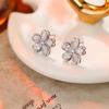 Pendientes Florales Nuevos Widney Aguja de Plata S925 Moda Exquisitos Pequeños Diarios para el Trabajo Versátiles
