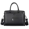 Bolsa de Ombro Portátil para Viagens de Negócios Transfronteiriças Bolsa para Laptop de 15 polegadas Pasta para Laptop Pasta de Couro Genuíno para Homens