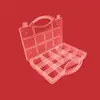 Caja de Plástico Transparente Portátil Fija de 11 Compartimentos Caja para Accesorios Digitales Herramienta para Chips Caja de Juguete Rompecabezas con Ranura para Tarjetas Caja de Almacenamiento