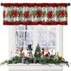 1PC multi-color padrão padrão cortina curta cozinha cortina meia cortina cross-border natal pequena janela decoração poliéster algodão