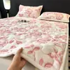 Colchón cálido de terciopelo de leche de invierno, adecuado para dormitorios estudiantiles, con diseño antideslizante, plegable, lavable a máquina y acolchado suave