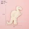 Piezas de madera DIY de animales creativos para pintar a mano, piezas de madera de dinosaurio, juguetes de educación temprana para niños, piezas en blanco de animales creativos