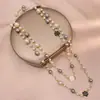 Cadena de Suéter de Gama Alta para Mujer Perla Doble Capa Rosa Collar Largo Accesorios Elegantes para Ropa Fabricante Venta al por Mayor