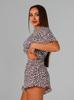 Pijama feminino transfronteiriço russo explosões estampa de leopardo estampada