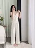 Pijama Sexy de Veludo de Ilha para Outono e Inverno para Mulheres, de Alta Qualidade, Fofo e Sexy, Veludo Dupla Face, Conjunto de Três Peças para Casa Outono e Inverno