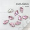 Ax Colorido Celebridad de Internet Mono Pequeño Punto Colorido Fondo Puntiagudo Forma de Diamante Rosa Glaciar Blanco Diamante K9 Accesorios para Uñas Artísticas Venta al por Mayor