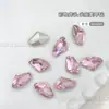 Punta de Hacha Forma Especial Diamantes para Uñas Adornos Mono Pequeño Diamantes de Colores Dulces Blanco Rosa Super Brillantes Adornos de Diamantes de Cristal para Uñas