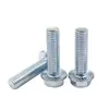 Perno Hexagonal con Brida Ampliada Grado 8.8 con Superficie Dentada, Tornillo Hexagonal Exterior con Brida Dentada de Acero al Carbono Galvanizado Gb5789