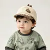 Gorra de Béisbol Infantil de Dinosaurio para Niños y Niñas, Transpirable de Ala Corta, Estilo Vintage, Sombrero de Ala Suave para Exteriores en Otoño