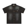 Estilo Americano de Moda Marca de Nicho Vintage Lavado al Agua Mezclilla Camisa de Manga Corta para Hombre Verano Nuevo Estilo Japonés Holgada Casual Chaqueta de Moda