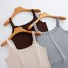 Camisola de Encaje para Mujer Ropa Exterior Verano Delgada Moda Elegante Ajuste Slim Interior sin Mangas Top Base