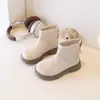 Botas Martin Masculinas Elegantes da Moda 2026 Outono/Inverno Botas Curtas Patchwork de Veludo Adicional Estilo Britânico Botas de Cano Alto para Crianças Pequenas e Grandes