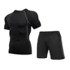 Traje de Fitness Bodysuit para Hombre Alta Elasticidad Ropa de Fitness Ropa Deportiva para Correr Secado Rápido Conjunto de Cinco Piezas para Entrenamiento