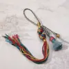 Bolsa de Piña Colgante Juguete Estilo Antiguo Cuerda Colgante para Pieza de Mano Bolsita Colgante para Coche Accesorios Decorativos Semiacabado Borla Pequeña Multicolor Lote