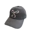 Gorra bordada con lazo nueva de Corea del Sur sombrero para el sol de primavera y verano cara dulce linda gorra de béisbol pequeña
