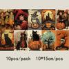 Tarjeta de Halloween 10 tarjetas decorativas Postal de pared dormitorio sala de estar dormitorio pintura decorativa