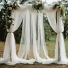 Envio Transfronteiriço de Gaze Tule Branca Transparente para Casamento Romântico e Decoração de Festival, Rede de Tule para Fundo de Festa de Aniversário
