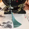 Venta directa del fabricante: Colgante de Abanico Estilo Chino con Hojas de Bambú y Tinta, Borla para Accesorios de Cintura DIY, Accesorio de Borla para Cheongsam