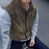 Novo Colete Funcional à Prova de Vento para Homens, Estilo Montanha Verde Oliva com Gola Alta, Jaqueta Colete Esportivo para Caminhada