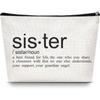 Bolsa de Cosméticos de Tejido Denso Impresa Digitalmente Más Vendida Transfronteriza, Bolsa de Almacenamiento Portátil de Poliéster Impermeable, Regalo para Hermanas